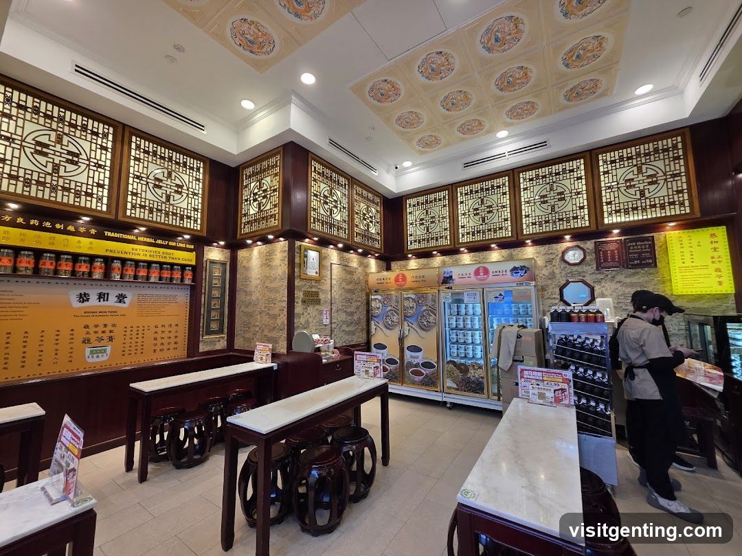 Interior of a traditional herbal jelly shop