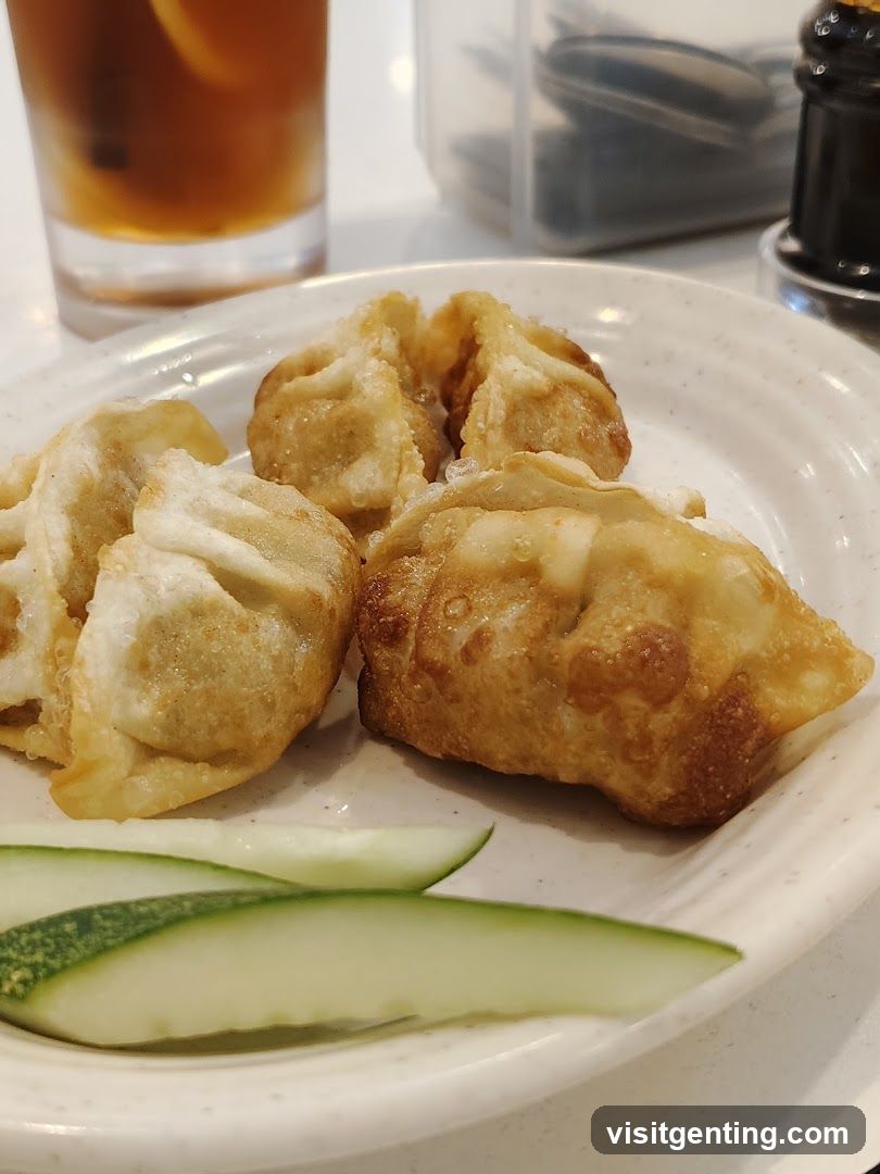 Food Plate with Dumplings and Condiments