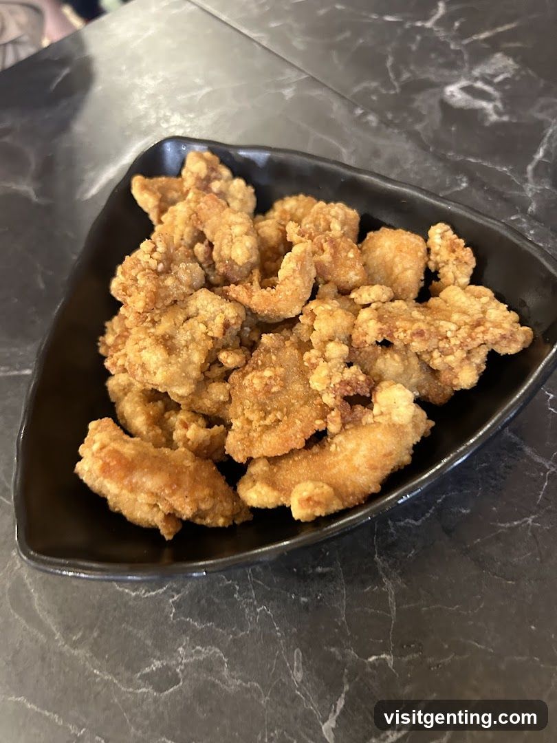Fried Food in Black Bowl