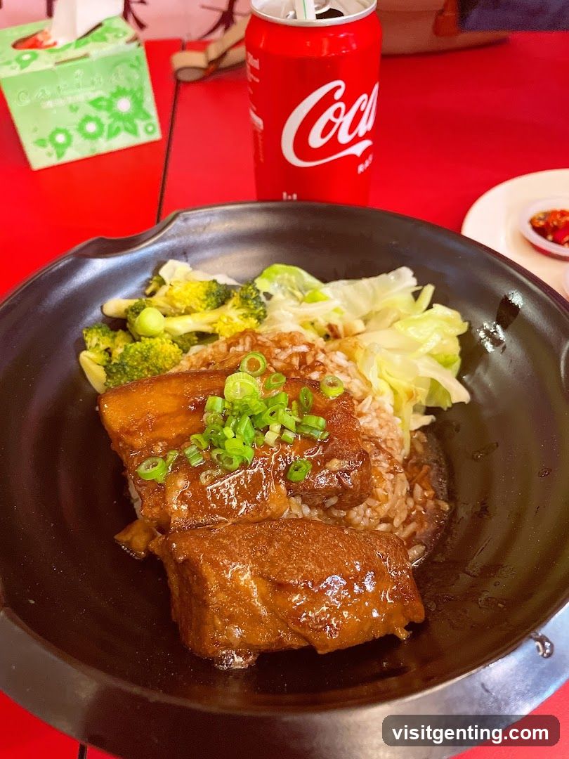 Dinner Plate with Food and Beverage
