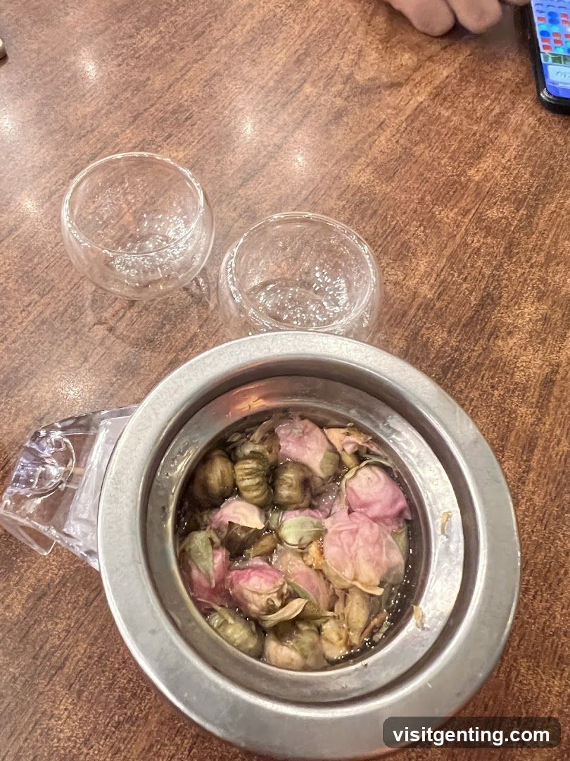Tabletop with tea set