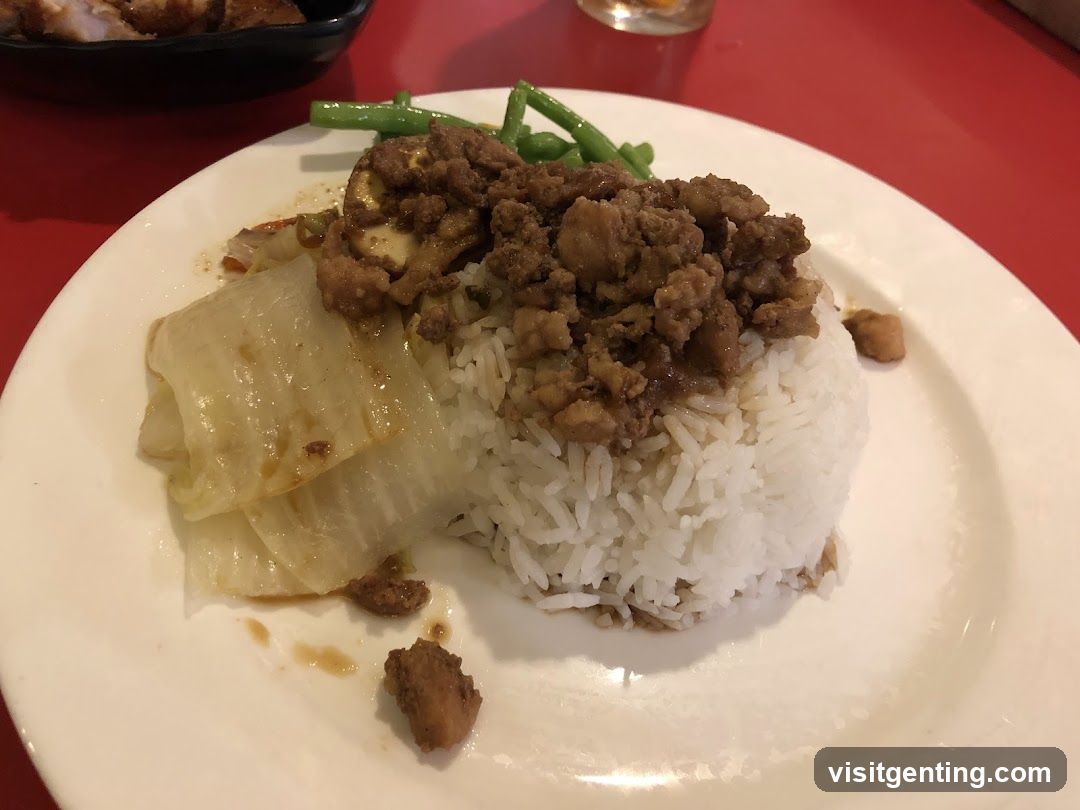 Food Plate on Red Table