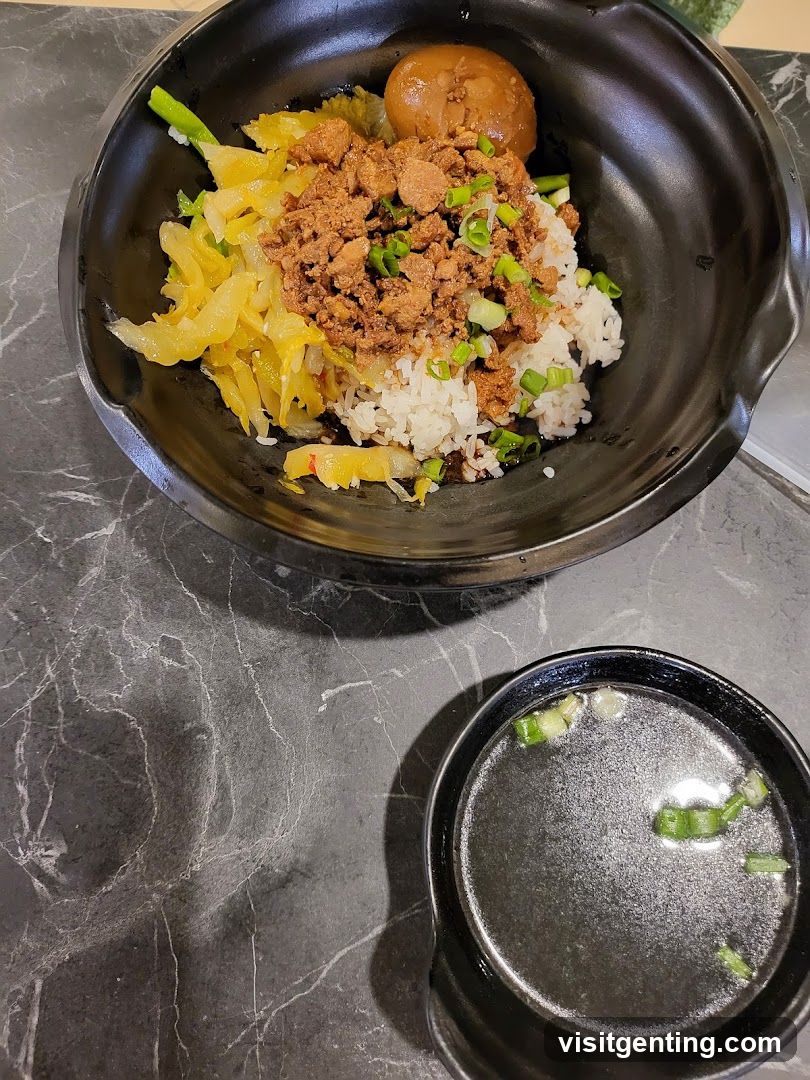 Food served in black bowls