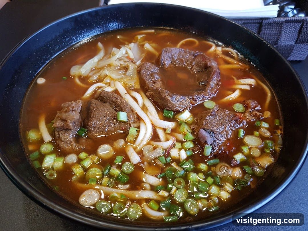 Bowl of beef noodle soup