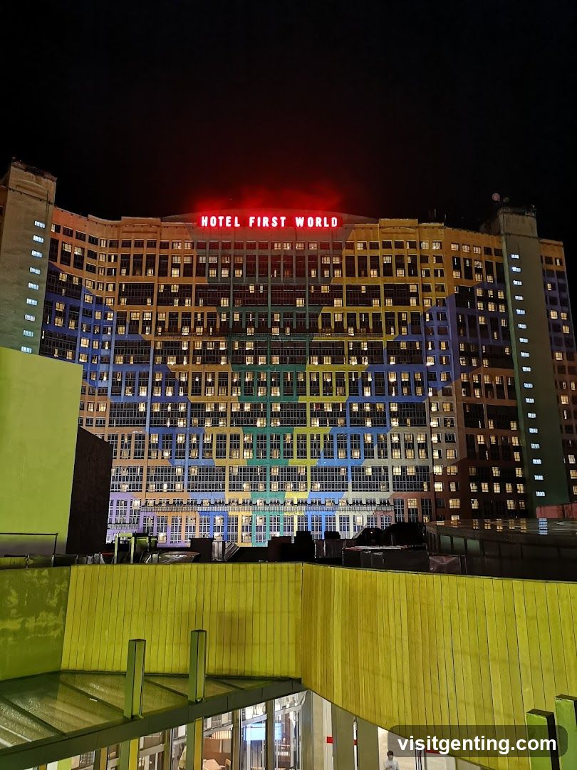 Hotel First World at Night