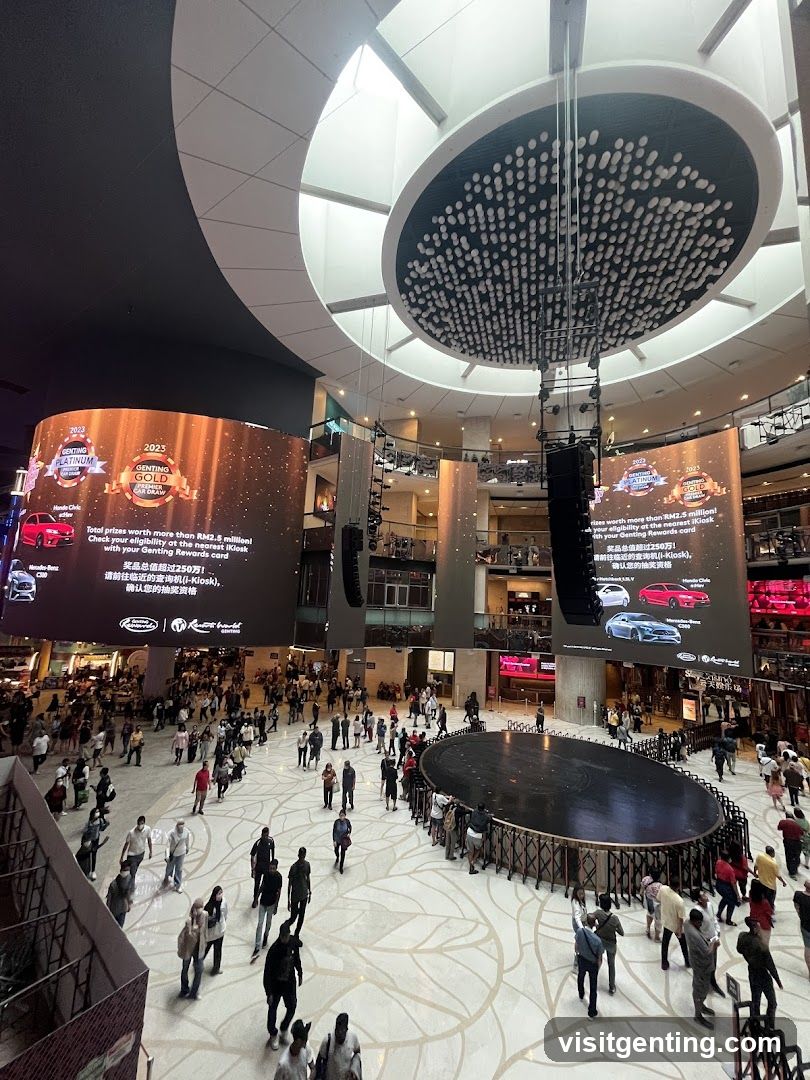 Interior of a large shopping mall