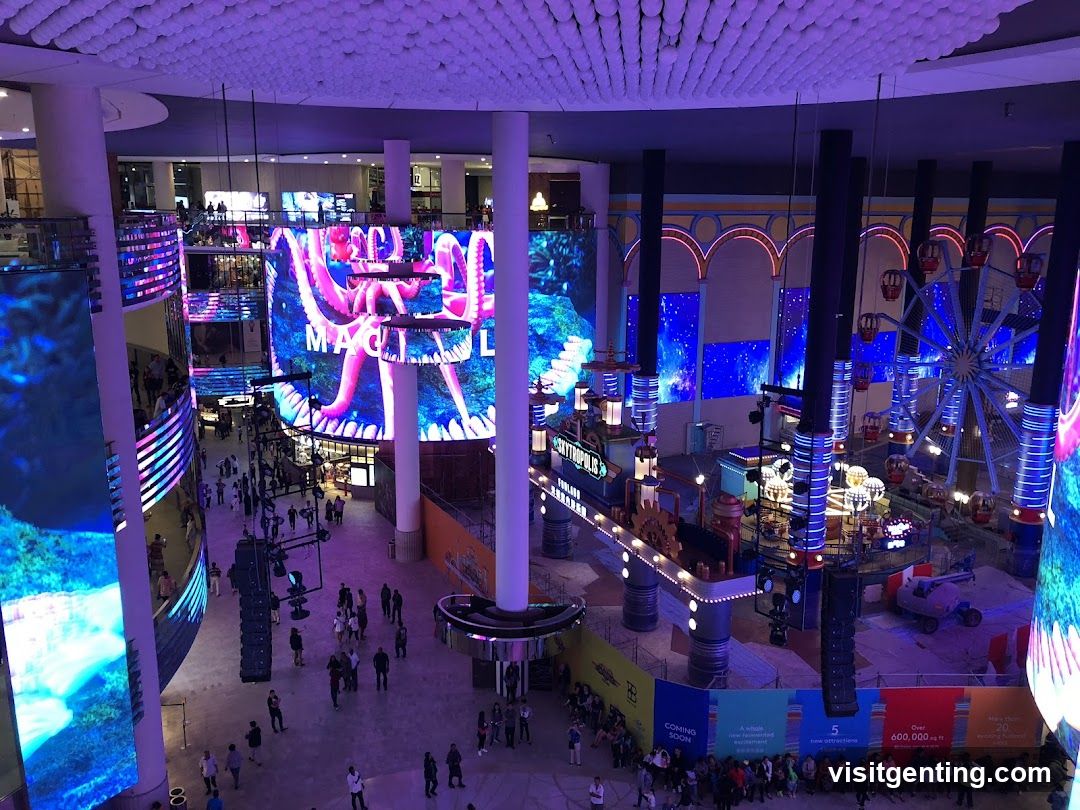 Interior of a large entertainment complex