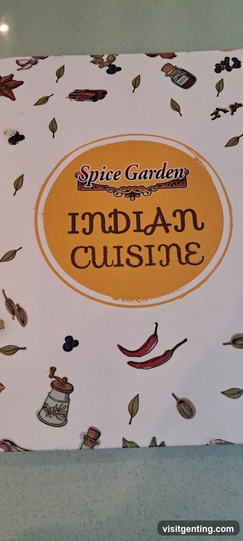 Spice Garden Indian Cuisine Menu Cover