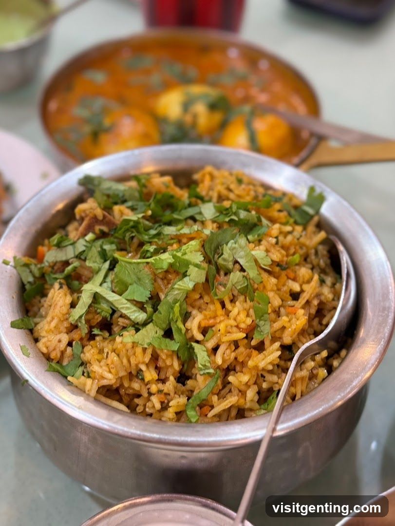 Food served in metal bowls