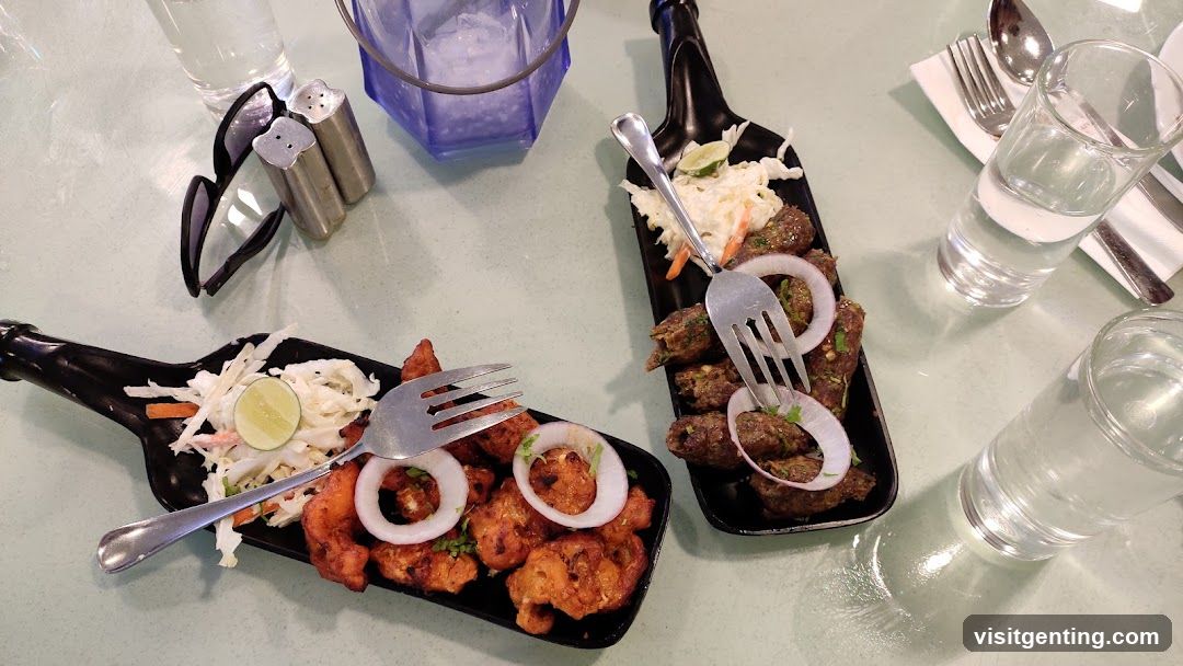 Dining Table with Food and Drinks