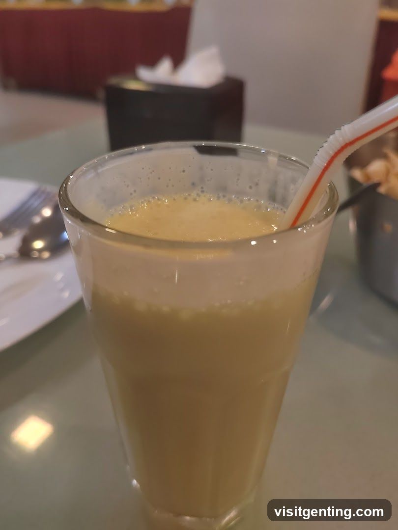 Dessert or beverage in restaurant setting