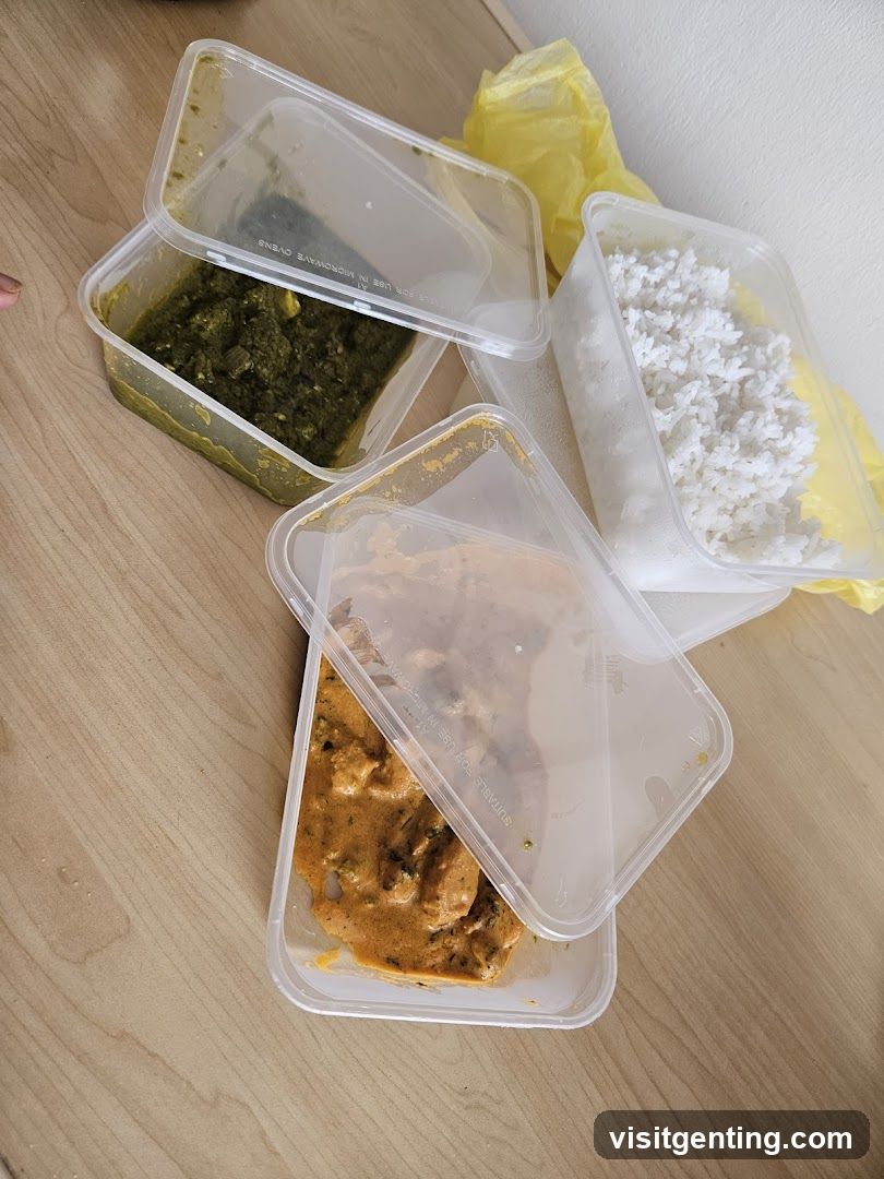 Food Containers on Table
