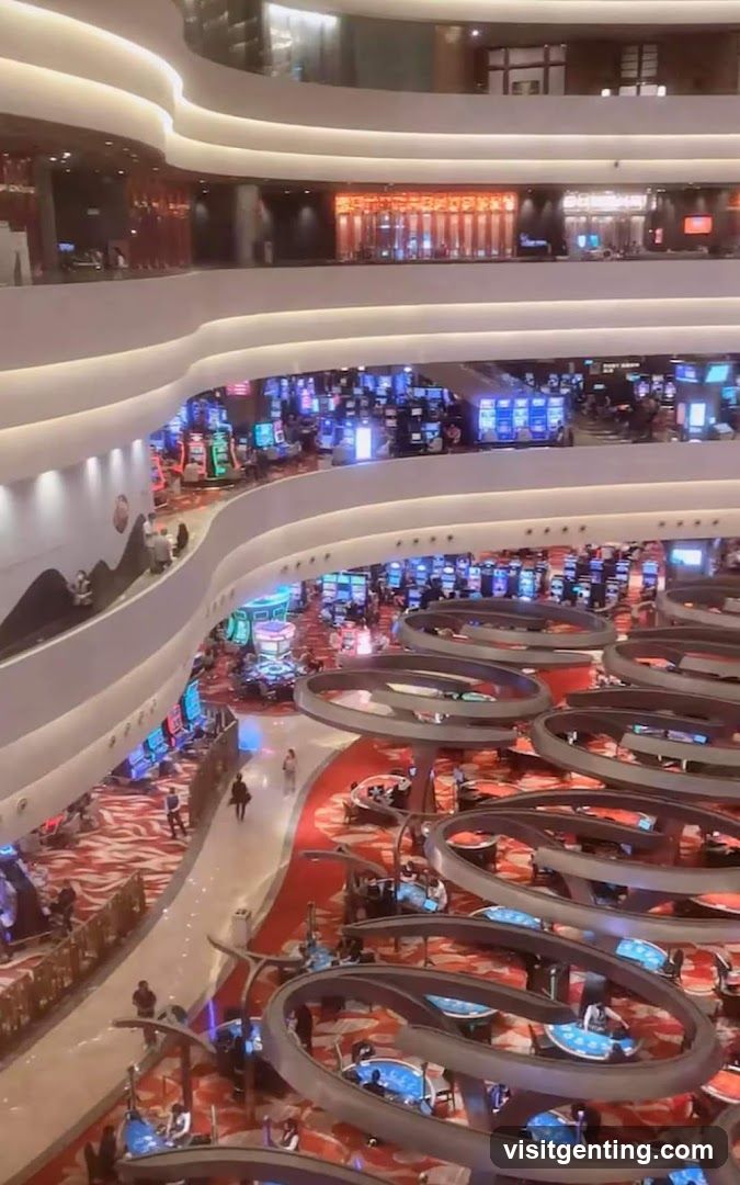 Interior of a multi-level casino