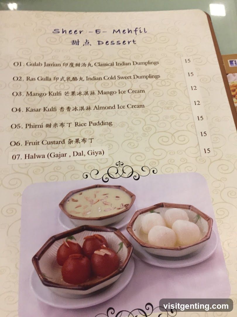 Sheer-E-Mehfil Dessert Menu