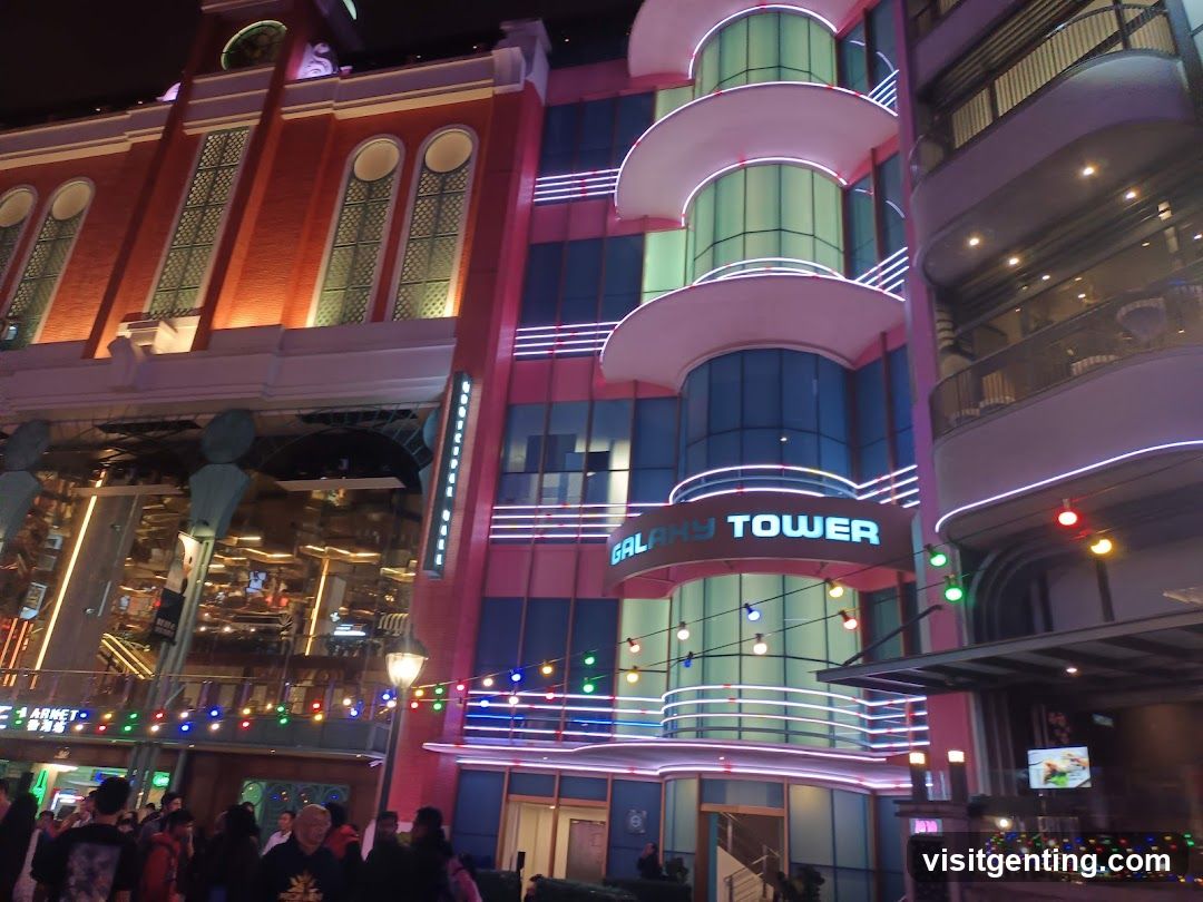 Galaxy Tower at night