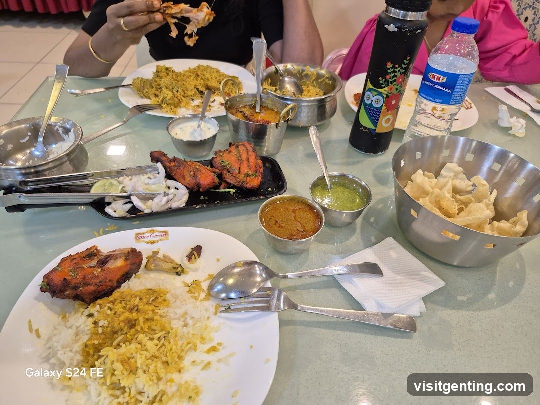 Dining Table with Indian Cuisine