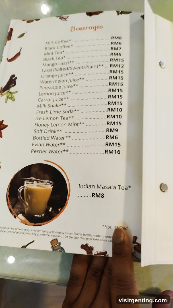 Beverages Menu