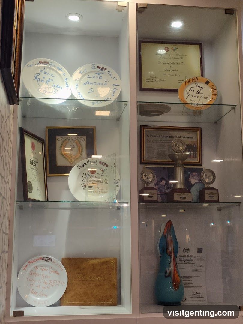 Display Cabinet with Awards and Memorabilia