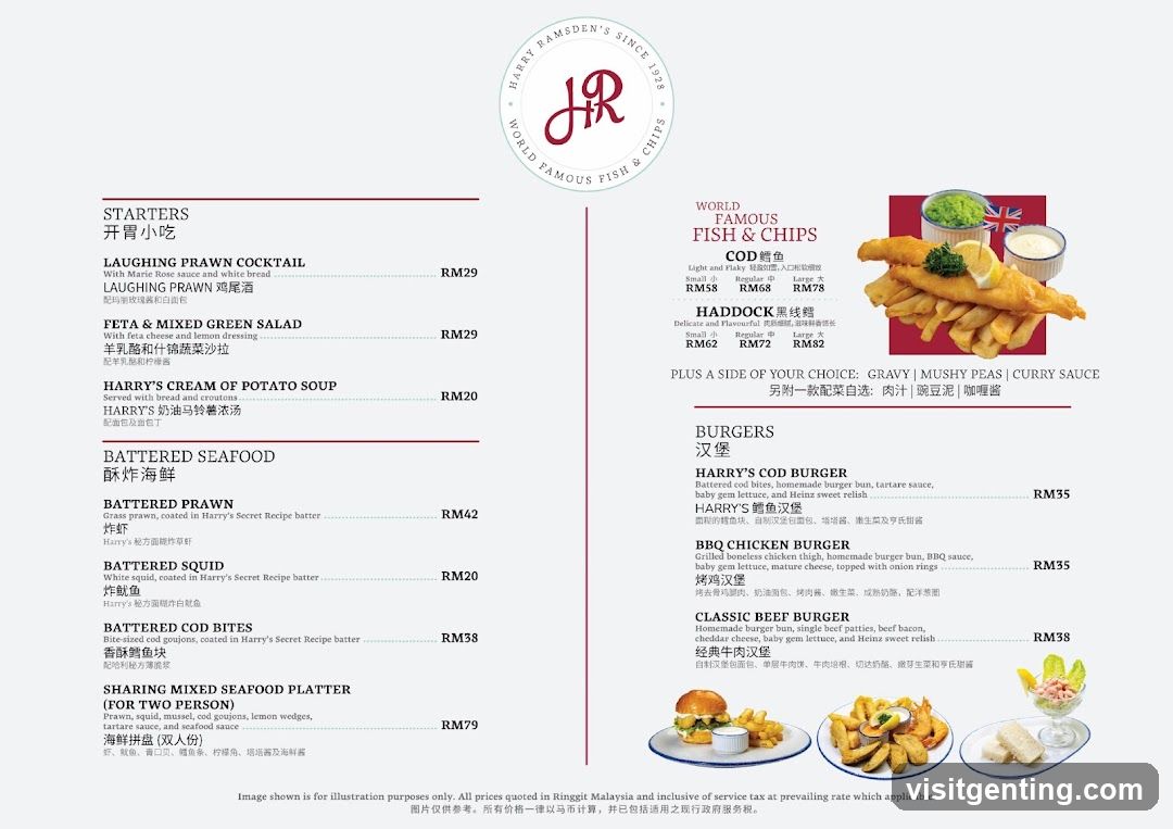 Harry Ramsden's Menu