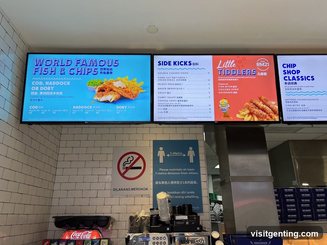 Fish & Chips Menu Display