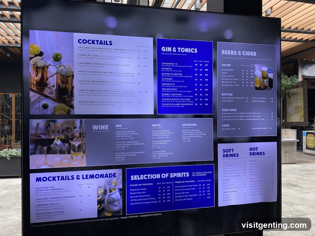 Bar Menu Display