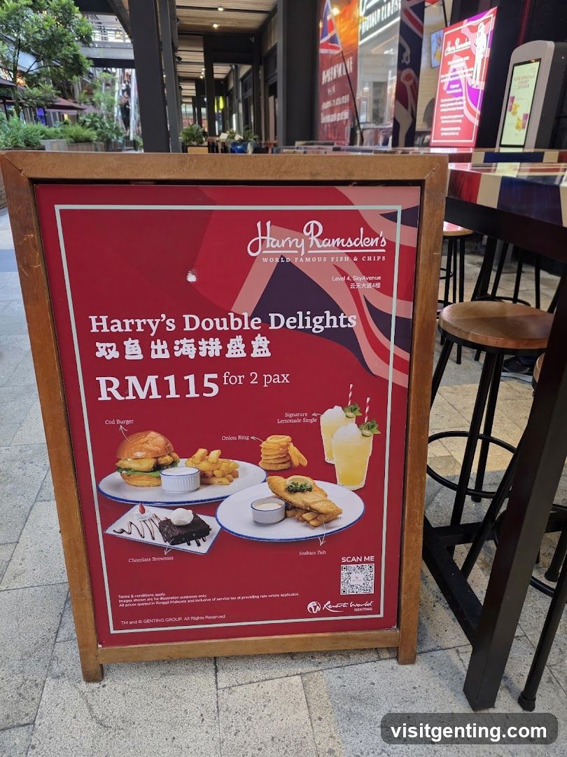 Harry Ramsden's Menu Board
