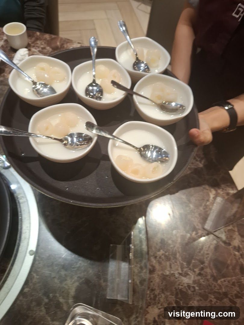 Dessert Bowls on Tray