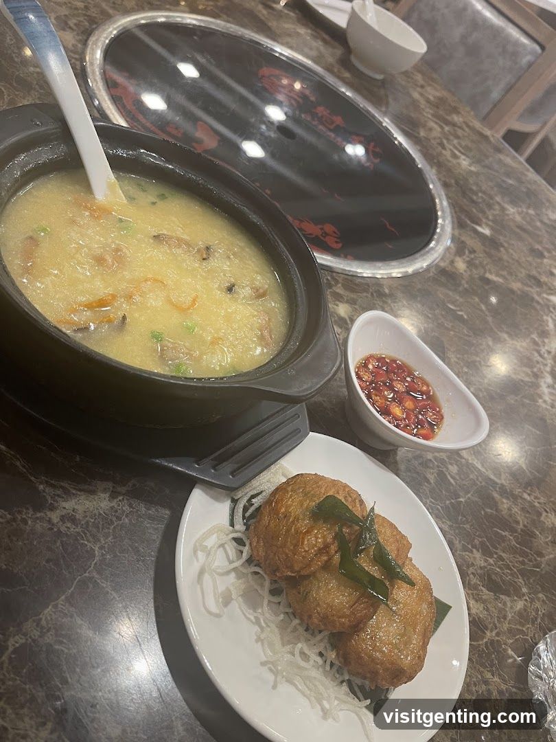 Dining Table with Food Items