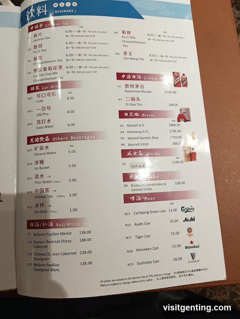 Beverage Menu
