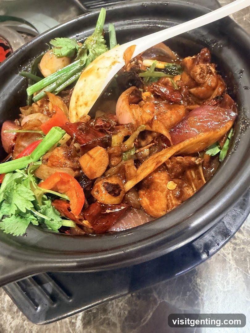 Close-up of a clay pot dish
