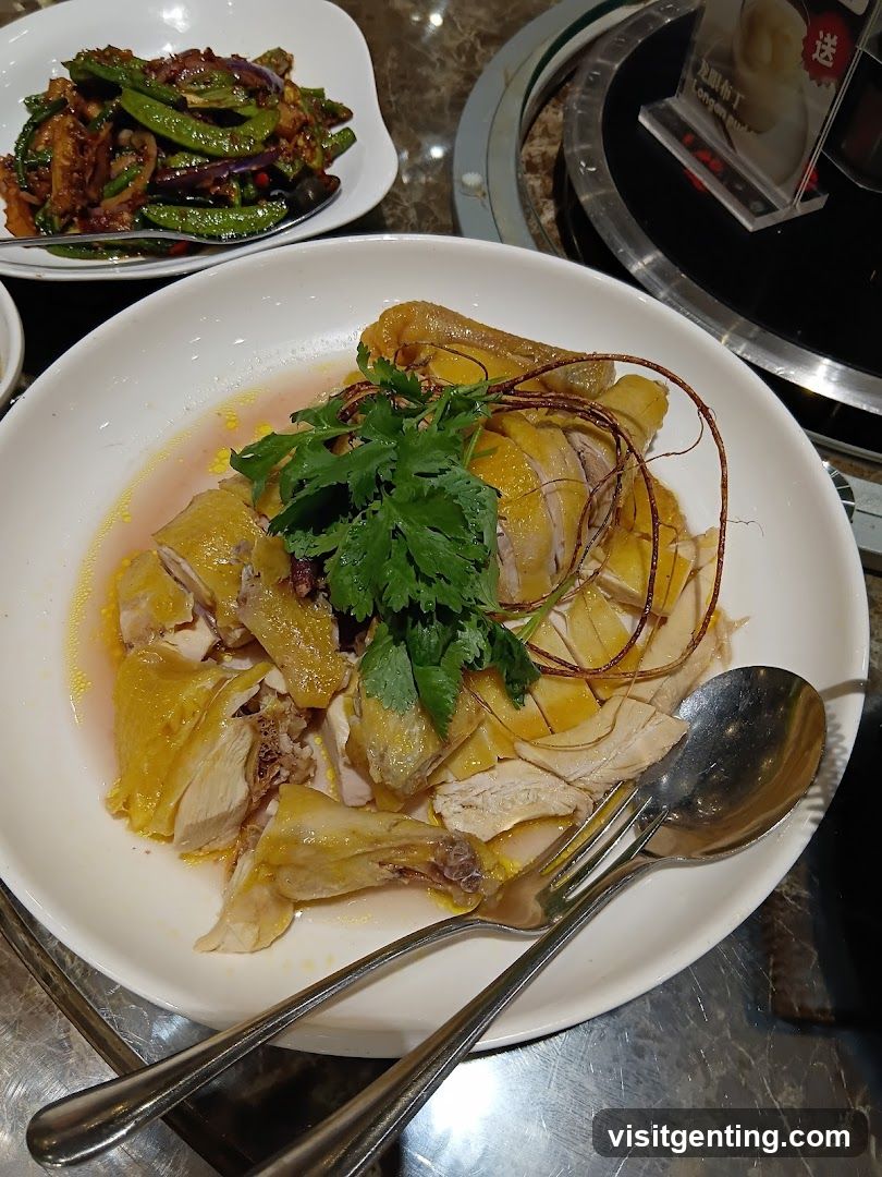 Dining Table with Chicken Dish