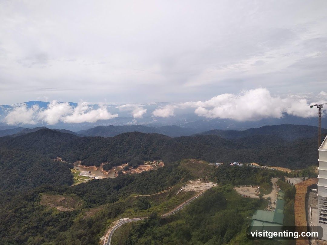Mountainous Landscape with Construction Site