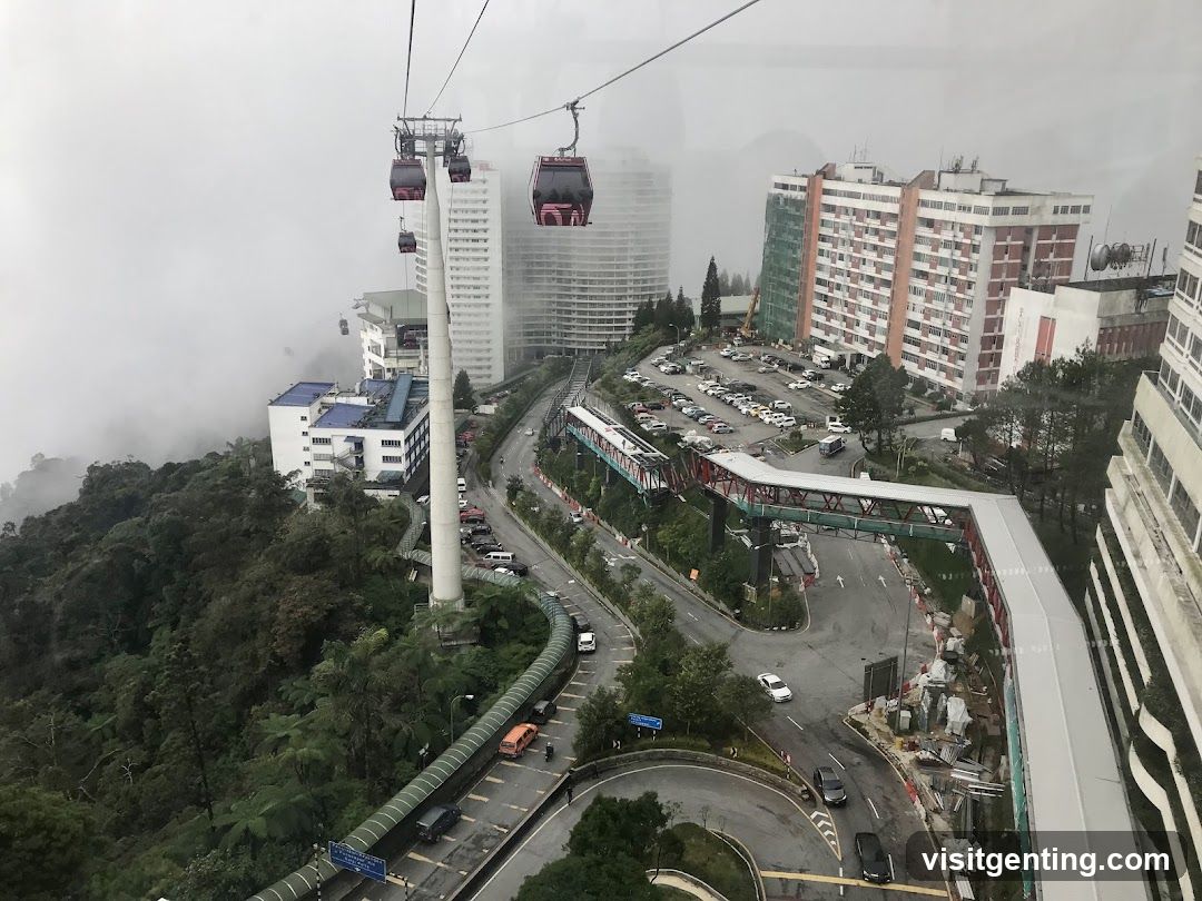 Mountain Resort View with Cable Car