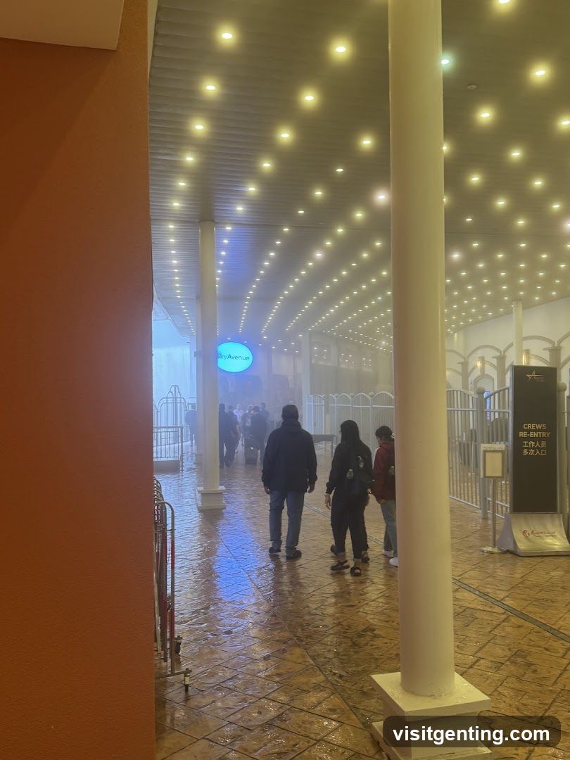 Interior hallway of a venue