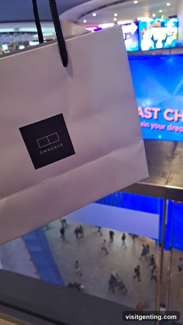 Shopping bag with brand logo