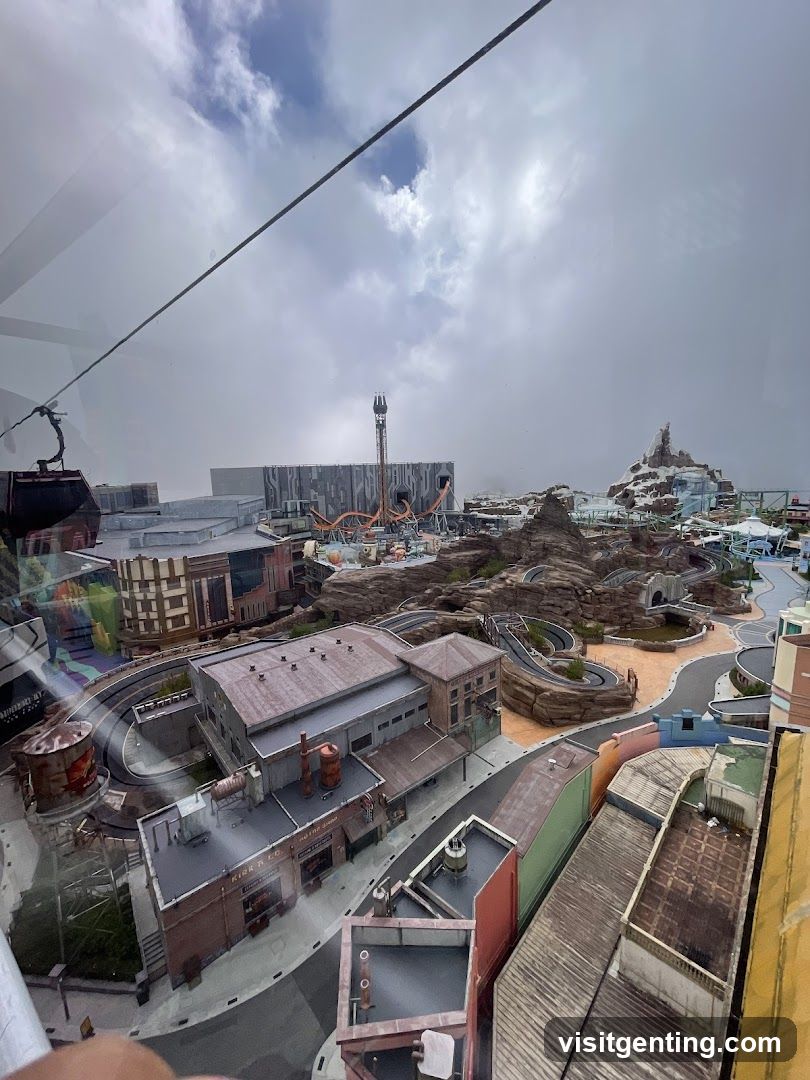 Amusement Park View from Cable Car