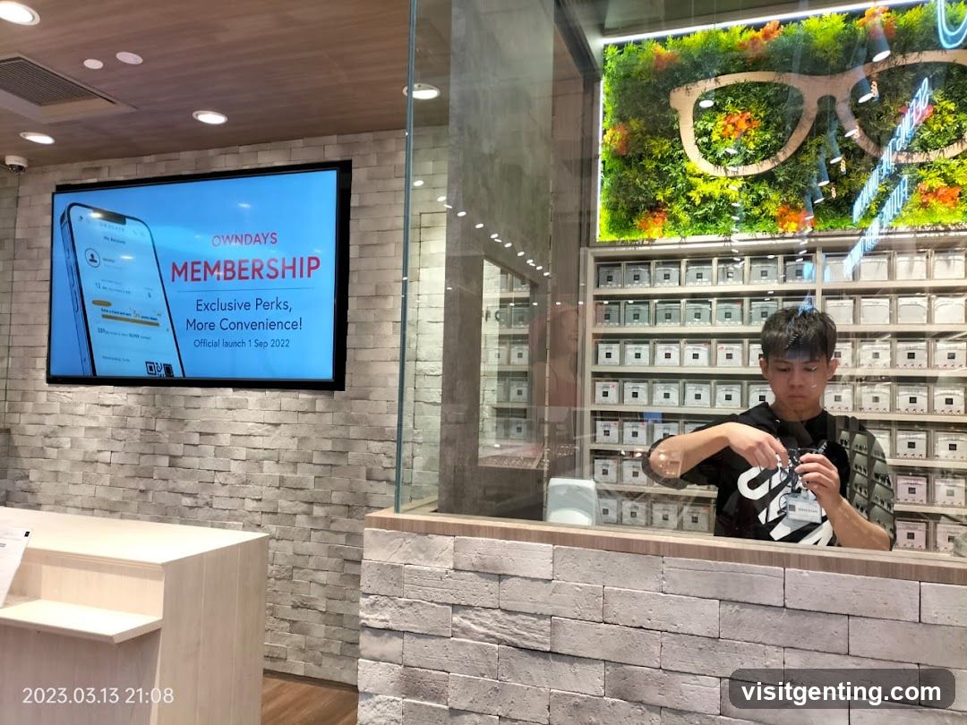 Interior of optical store