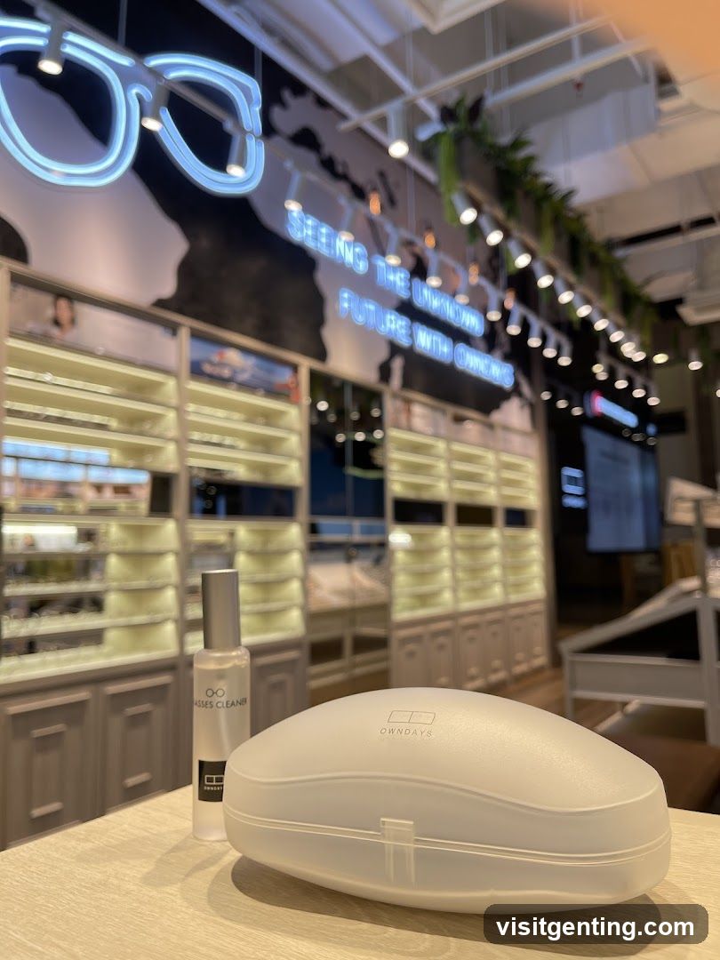 Interior of optical store