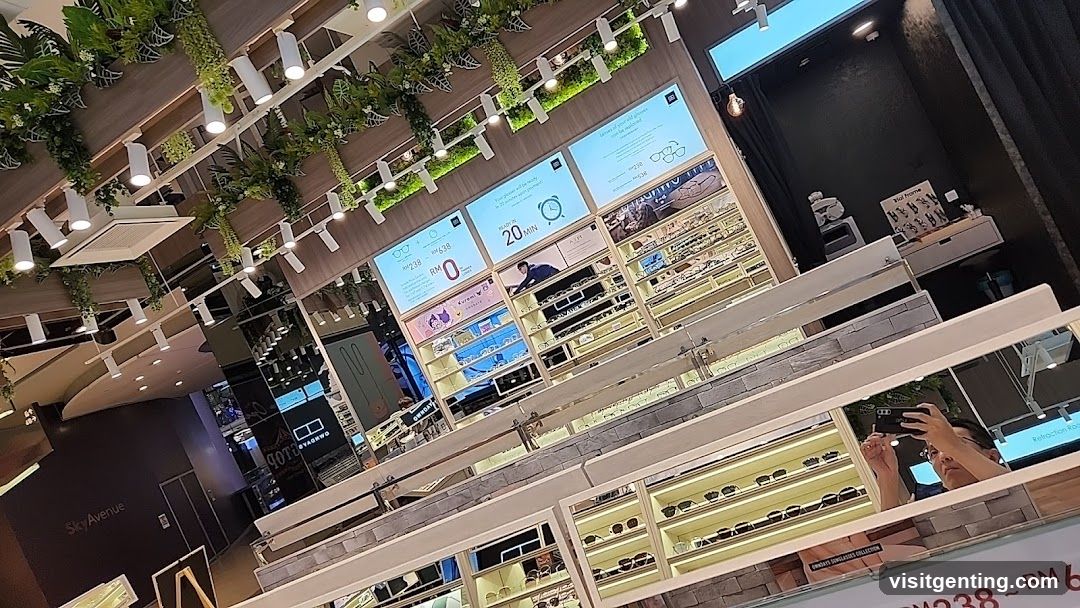 Interior of eyewear store