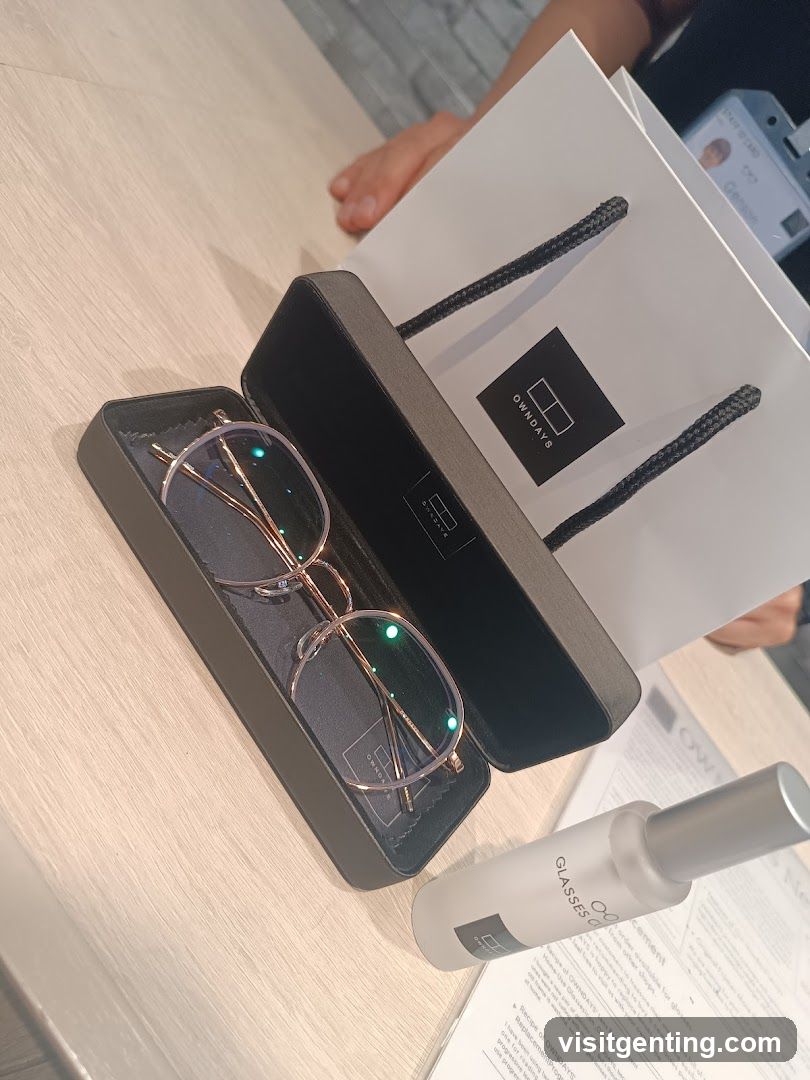 Glasses Display at Retail Counter