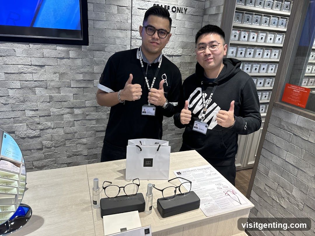 Staff at retail counter