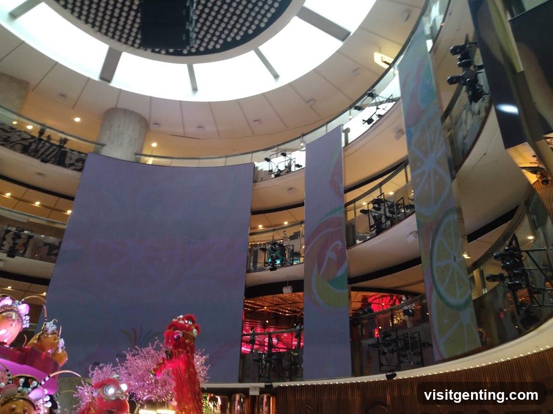 Interior of multi-level shopping mall