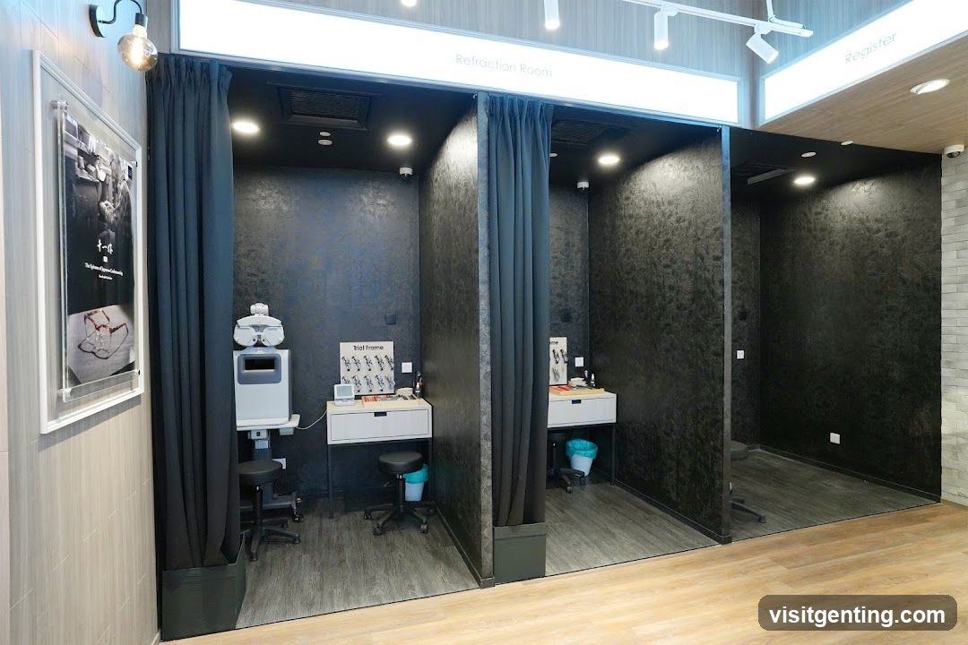 Interior of optical fitting room