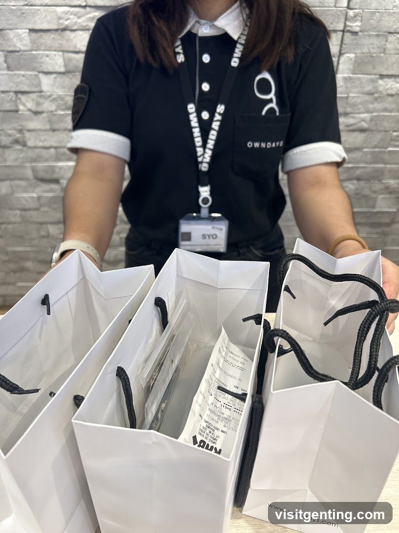 Staff with shopping bags