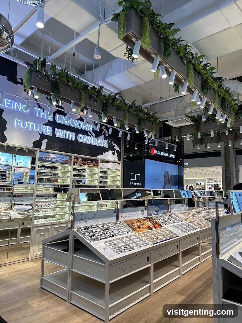 Interior of eyewear store