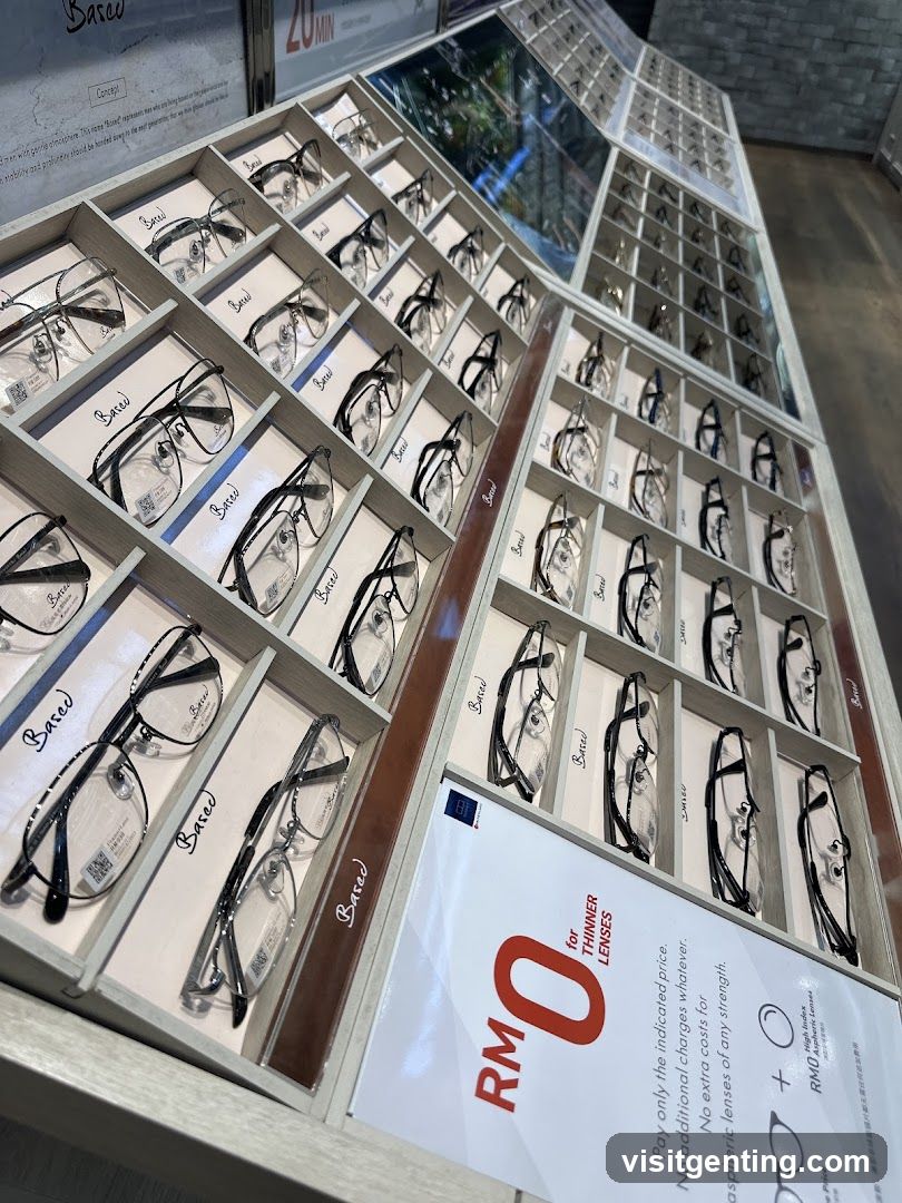 Eyewear Display in Retail Store