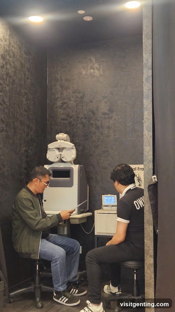 Interior eye examination room