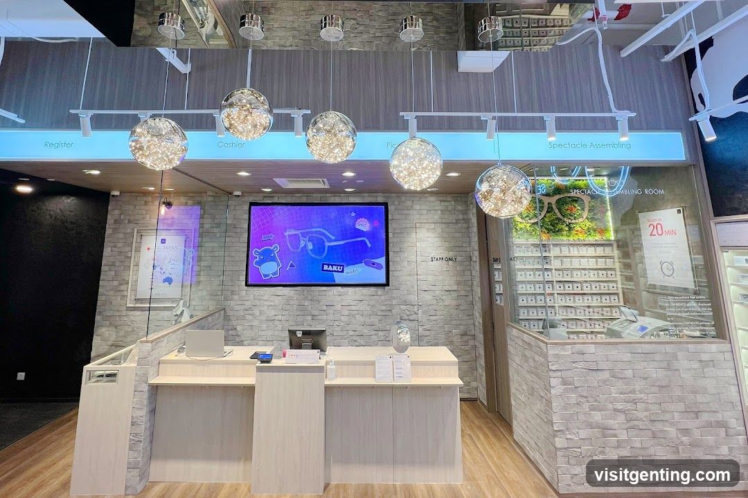 Interior of eyewear store