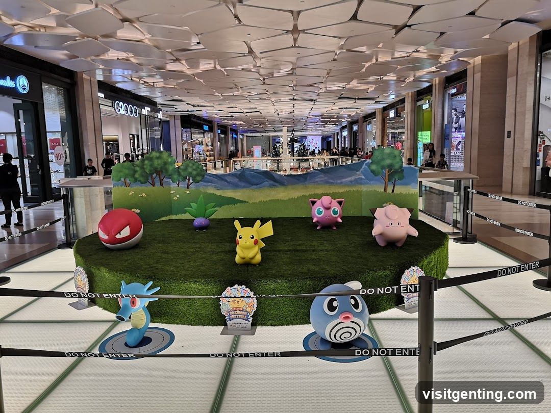 Pokémon-themed display in shopping mall