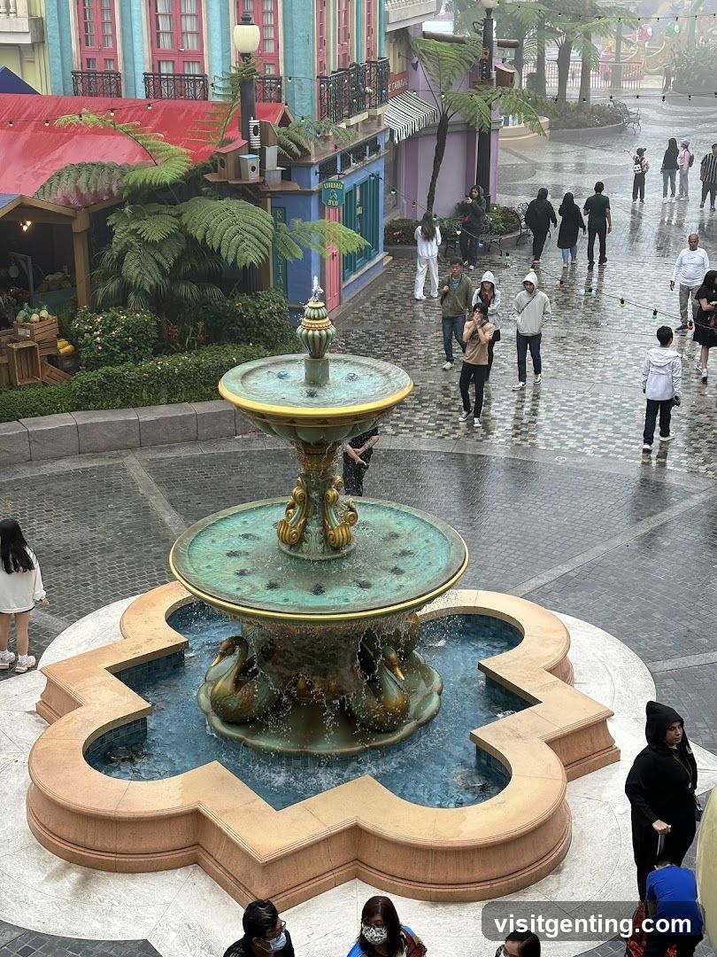 Fountain Plaza with Visitors